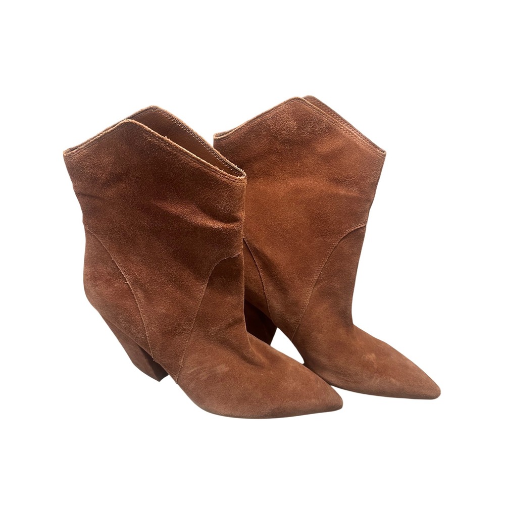 Dolce Vita Nestly Boots Brown Suede Pointed Toe Western Boho‎ Style Women's 11 - Picture 3 of 10